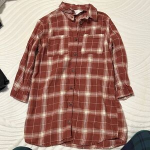 H&M Kids Plaid Dress in Red and White